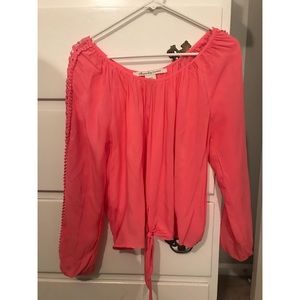 Pink lace long sleeve